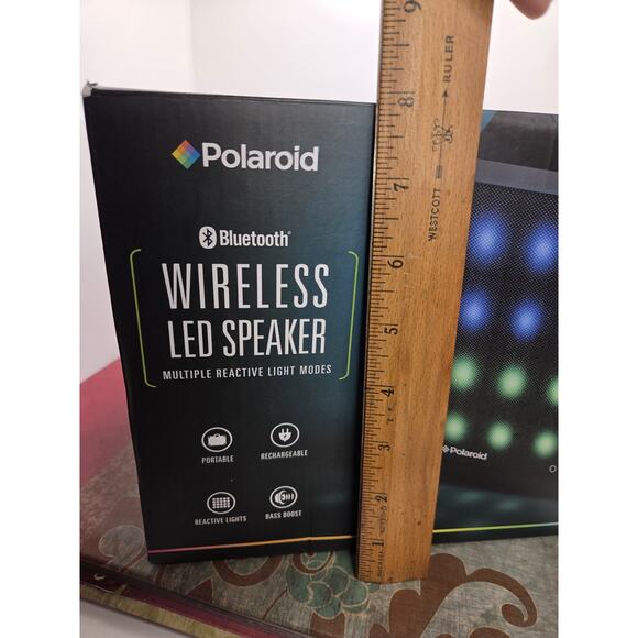 Polaroid Bluetooth Music Responsive Wireless Speaker LED Rechargeable Bass Boost - Picture 13 of 13